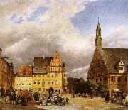 johannes brahms, the market place zwickau, where schumann was born